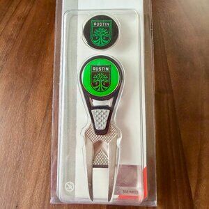 Austin FC MLS Golf Divot Tool + Magnetic Ball Markers NWT